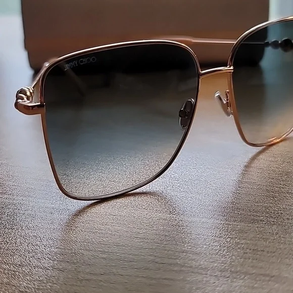 Jimmy Choo Hester Gold/Blue Gradient Square Sunglasses S 59mm NWT Jimmy Choo | Accessories | Jimmy Choo Hester Goldblue  main image 3